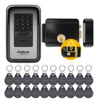 Kit Porteiro Eletrônico Coletivo XPE 1013 Plus ID com Fechadura e 20 Tags RFID