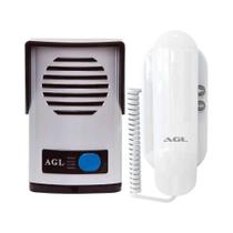 Kit Porteiro Eletrônico com Interfone Central + 1 Interfone AGL P10S em Alumínio