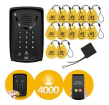 Kit Porteiro Eletrônico JFL PEC 1310 C com Módulo Bluetooth e 12 Chaveiros RFID