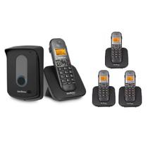 Kit Porteiro Eletrônico Sem Fio + 3 Ramais TIS 5010 Intelbras Kit Porteiro Eletrônico Sem Fio + 3 Ramais TIS 5010 Intelbras