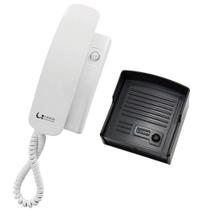 Kit Porteiro Interfone Lider Baby + 25m Cabo CCI 4x2 Residencial Eletrônico Branco