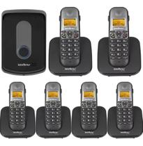 Kit Porteiro Residencial Tis 5010 + 5 Ramais Ts 5121 Sem Fio