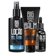 Kit Pós Barba Menthol + Balm Hidratante + Oleo P/ Barba