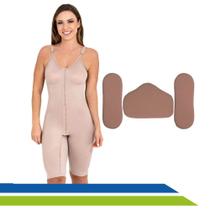 Kit Pós Cirúrgico Abdominoplastia Macaquinho Compressivo + Placas Rígidas New Form