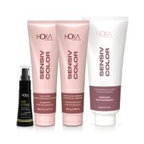 Kit pós coloração sensiv color gloss reparador de pontas hoka