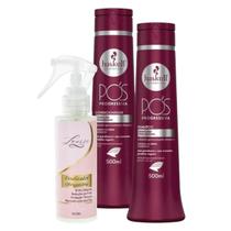 Kit Pós Progressiva Shampoo + Cond 500ml + Finalizador Obrigatório Lourre 120ml