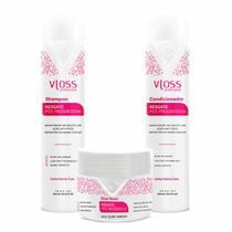Kit Pós Progressiva Shampoo Condicionador E Máscara Vloss Cosméticos Kit Pós Progressiva Shampoo Condicionador E Máscara Vloss Cosméticos