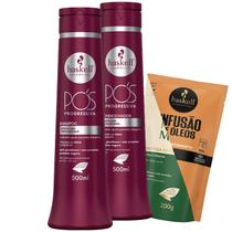 Kit Pós Progressiva Shampoo E Condicionador 500ml Haskell Kit Pós Progressiva Shampoo E Condicionador 500ml Haskell