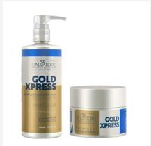 Kit Pós Química Gold Xpress - Shampoo 480ml + Máscara Condicionante 250 Ml