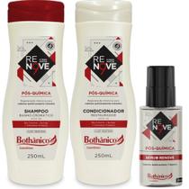 Kit Pós Química Renove Shampoo + Condicionador 250ml + Sérum 30ml Bothanico