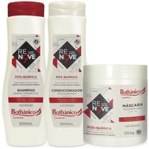 Kit Pós Química Renove Shampoo + Condicionador + Máscara 500ml Bothanico