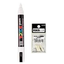Kit Posca PC-5M Branca + Refil