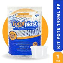 Kit pote 140ml pp totalplast c/24 un