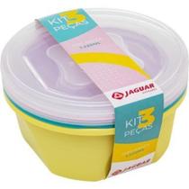 Kit Pote 3 Pcs Organiza 1,2l Red Nude Jaguar Kit Pote 3 Pcs Organiza 1,2l Red Nude Jaguar