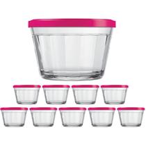 Kit Pote Americano Tampa Sortida Alimentos 600ml Nadir 9Un