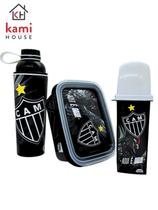 Kit Pote com Travas, Porta Escova e Garrafa Vip Coqueteleira 660ml Atlético MG
