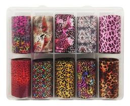 Kit Pote De 10 Foil Decoração Unha Cores Estilo Manicure 3 - Mr Vendas