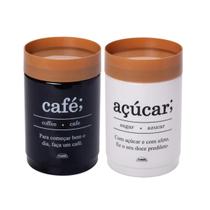 Kit Pote de Açúcar Porta Café 1,15 L Plug Cozinha Redondo Empilháveis Alimentos Cozinha Kit Pote de Açúcar Porta Café 1,15 L Plug Cozinha Redondo Empilháveis Alimentos Cozinha