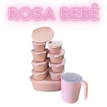 Kit Pote de Plástico e Jarra Vasilhas 11 Peças, Organizadora Com Tampa Plastico e Tapoer Kit Pote de Plástico e Jarra Vasilhas 11 Peças, Organizadora Com Tampa Plastico e Tapoer