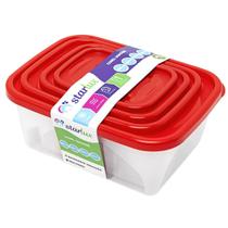 Kit Pote de Plastico Retangular