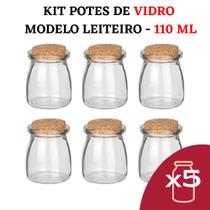 Kit Pote de Temperos Condimentos De Vidro Tipo Leiteira Para Cozinha 110ml - Pote de Tempero - Frasco de Tempero