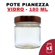 Kit Pote de Vidro Pianezza C/Tampa Rose 180ml