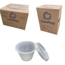 Kit Pote Descartável Tranparente 100ml c/tampa - 2000 unids