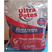 Kit pote e tampa redondo 500 ml ultra pp c/ 25 unidades freezer e micro-ondas - ULTRA PP