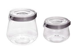 kit Pote Flip Hermético 700ml +1,1L Multiuso Trava Plasútil