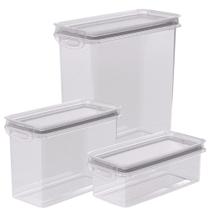 Kit pote hermético 1 x 875ml, 1 x 1,9L e 1 x 2,8L Trava Mais Plasutil
