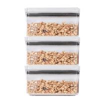 Kit Pote Hermético Lumini Retangular 580 Ml, 3 Peças - Paramount