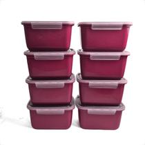Kit Pote Hermeticos 20 Marmitas Fitnesse Porta Alimentos 1L Tampa com Trava Segura 16x12x9cm