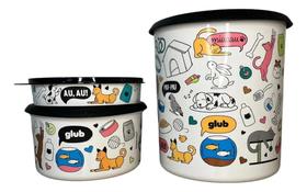 Kit Pote Instantânea Mágica Petiscos Animais Tupperware