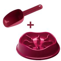 Kit Pote Interativo Lento 350ml + Pá Dosadora Colher Ração Kit Pote Interativo Lento 350ml + Pá Dosadora Colher Ração