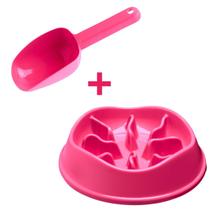Kit Pote Interativo Lento 550ml + Pá Dosadora Colher Ração Kit Pote Interativo Lento 550ml + Pá Dosadora Colher Ração