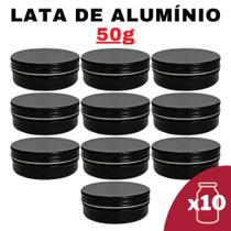 Kit Pote Lata Alumínio Multiuso Bronze Vela, Cosméticos,