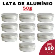 Kit Pote Lata Alumínio Multiuso Prata Vela, Cosméticos,