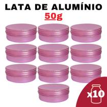 Kit Pote Lata Alumínio Multiuso Roxo Vela, Cosméticos, Creme