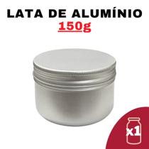 Kit Pote Lata de Alumínio Multiuso - Prata - Vela, Creme, Cosméticos e Armazenamento Diverso (150g)