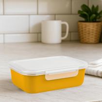 Kit Pote Marmita Fitness 500ML com Trava Lateral P/ Microondas Geladeira Dieta e Almoço Kit Pote Marmita Fitness 500ML com Trava Lateral P/ Microondas Geladeira Dieta e Almoço