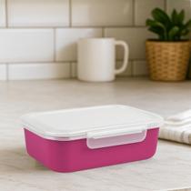 Kit Pote Marmita Fitness 500ML com Trava Lateral P/ Microondas Geladeira Dieta e Almoço Kit Pote Marmita Fitness 500ML com Trava Lateral P/ Microondas Geladeira Dieta e Almoço