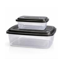 Kit Pote Organizador Retangular 4000ml e 1000ml Plasdorta