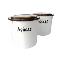 Kit Pote para Armazenar Açúcar e Café 2,5 litros 2 peças