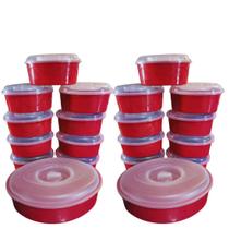 Kit Pote Plástico para Cozinha - Pote Hermético Oval - Conjunto de Potes para Armazenamento, Vasilhas plásticas