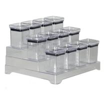 Kit Pote Porta Temperos Hermético c/ 13 peças Lumini Param Kit Pote Porta Temperos Hermético c/ 13 peças Lumini Param