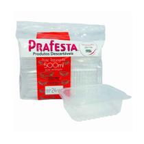 Kit Pote Retangular 500ml c/24 PraFesta