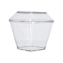 Kit pote/tampa 180 ml. cristal c/ 50 un.(strawplast)