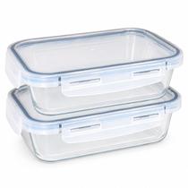 Kit Pote Vidro Hermético 1040ml Organizador Forno e Frezeer - Kit Pote Vidro Hermético 1040ml Organizador Forno e Frezeer -