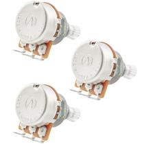 Kit Potenciometros Alpha Eixo Longo Jazz Bass A250K / B250K - Made In Coreia Kit Potenciometros Alpha Eixo Longo Jazz Bass A250K / B250K - Made In Coreia