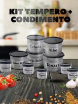 Kit potes 10 Pote palstico bpa free Porta tempero e Condimentos Coloridos